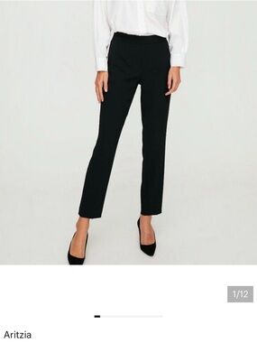 Babaton Black pull on flat front Straight-Leg Dress Pants size 6